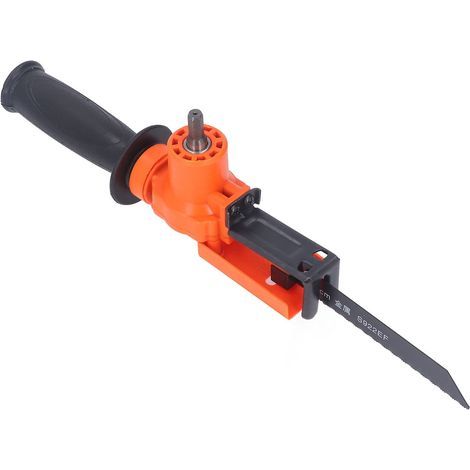Adaptateur de Fixation de Scie Alternative, Convertisseur de Scie Alternative en Acier allié avec Poignée Antidérapante, Changez la Perceuse électrique en Scie, pour la Coupe du (1/5)