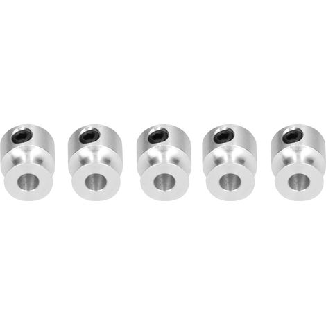 Lot de 5 poulies rondes fixes à vis, roue en V durable avec alésage de 8 mm pour courroie ronde, transmission mécanique (5401-0006-0008) (1/5)