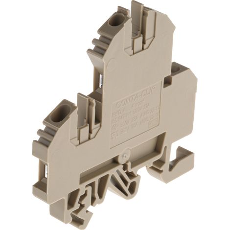 Bloc de jonction à deux étages RS PRO, 0.5 4mm², A visser, Marron ( Prix pour Paquet de 10 )
