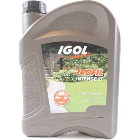 Huile 2 temps pour moteur 2 litres – Semi-synthèse antifumée – Propriétés antirouille et anticorrosion – Norme ISO-L-EGD et JASO FC-API TC – Igol