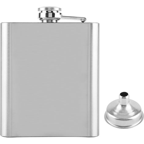 Gourde en acier inoxydable pour whisky, alcool, vin (200 ml) (1/5)