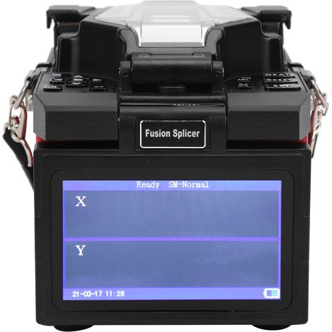 Soudeuse de fibres optiques X-97, fusion automatique intelligente FTTH, équipement industriel, AC100-240V prise UE, outil de raccordement précis. (1/5)