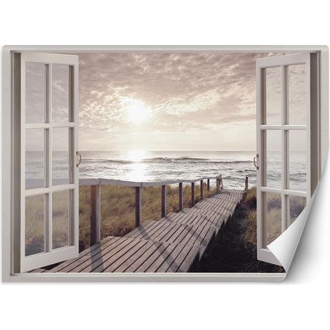 Carta Da Parati, Finestra - Passerella per la spiaggia - 280x200 (1/5)