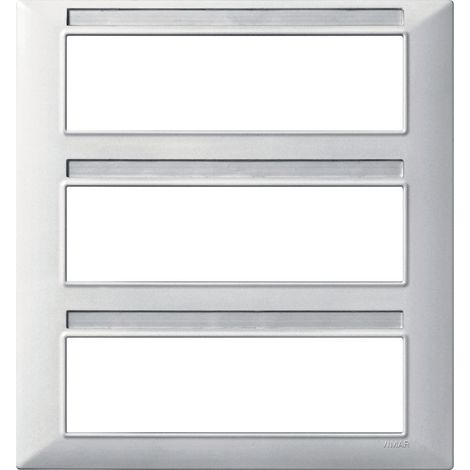 VIMAR - 14691.27 Placca 21M tecnopolimero Silver