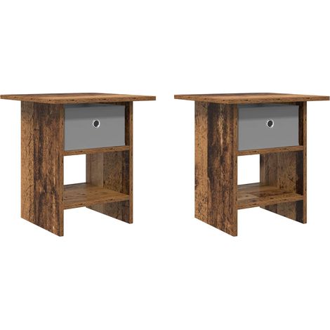 Maison Exclusive - Comodino 2 pcs Legno vecchio 41 x 40 x 45 cm Legno multistrato