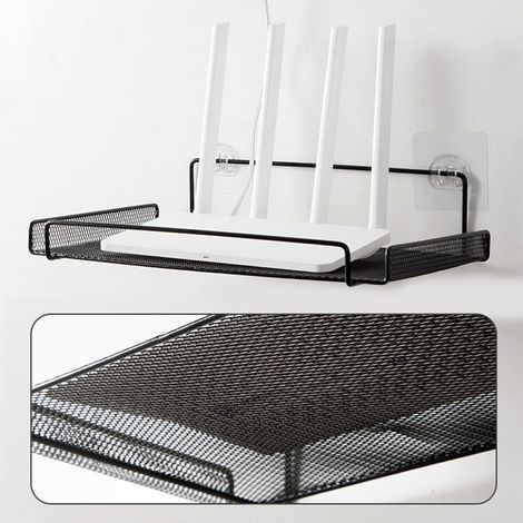 Wandregal für Router, TV-Ständer, Set-Top-Box, Aluminium, multifunktionale Aufbewahrung (1/5)