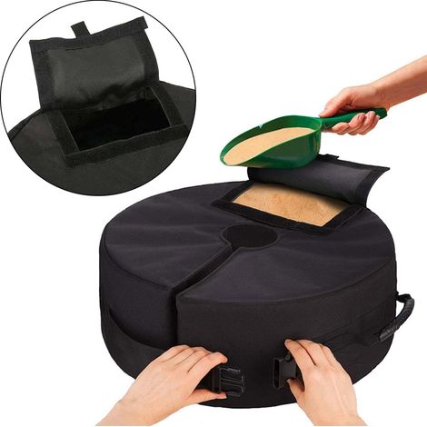 Pied de Parasol Sac Lestage, Base Parasol Plage Lourd Sac Sable, Support de Poids de Parasols, pour Socle Parasol, Jardin, Patio, Extérieur, Jusqu'à 40 Kg Sable (1/5)