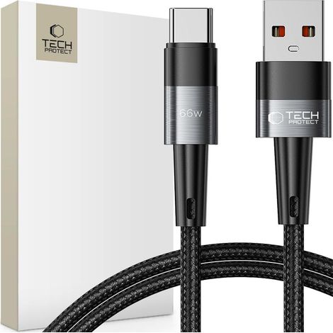 Tech-Protect Ultraboost Typ-C-Kabel 66 W/6 A 100 cm grau (1/5)