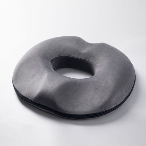 Pair Coussin de Siège de Donut en Polyester, Coussin Orthopédique pour Hémorroïdes, Ergonomique Coussin Anti Escarres, pour Chaise Bureau Auto Voiture Fauteuil Roulant, 45cm x 40cm (aux femmes, Bleu m