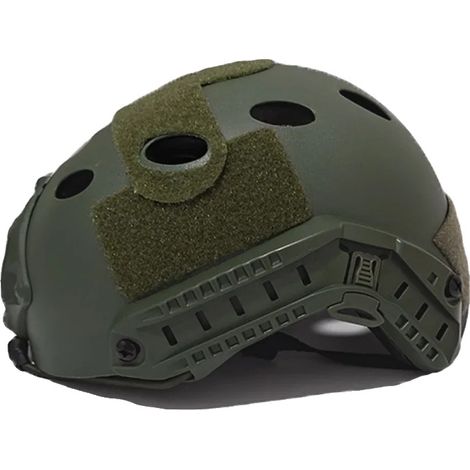 Taktischer Helm, langlebiges Material, verstellbare Passform, Mit Loch Armeegrün (1/2)