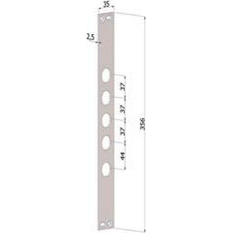 1PZ CONTROPIASTRA PER SERRATURE PORTE BLINDATE IN ACCIAIO INOX INTERNO 37 CP2530 - (CP2530XAI37)
