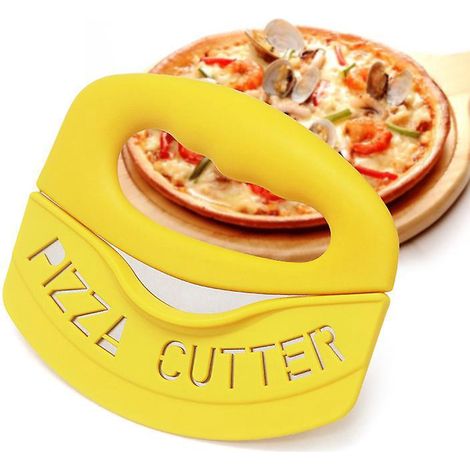 pietuley Coupe Pizza Avec Coupe Pate, Roulette A Pizza Avec Couvercle De Protection, Couteau Pizza Demi Lune, Roulette Pizza Professionnel Avec La (1/5)