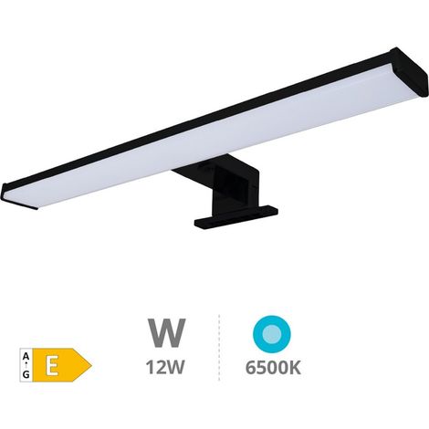 Laksa LED-Badezimmer-Wandleuchte, 12 W, 6500 K, IP44, schwarz