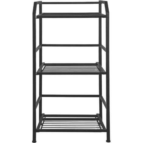 Scaffale Multiuso Evolution Struttura in Metallo Nero 38 x 30 x 78 cm (1/2)