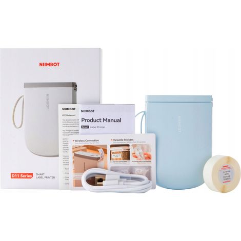 Stampante termica wireless per etichette Niimbot D11H, 300 DPI, blu (1/5)