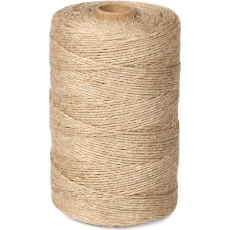 Corde de jute naturelle 2 mm x 200 m, idéale pour le jardinage, le bricolage et les griffoirs manuels pour chats