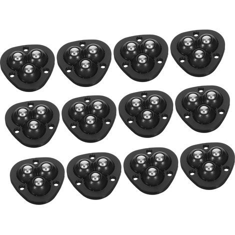 roulettes pivotantes poubelle peut roues mini roulettes autocollantes Roues de poubelle Black (1/5)