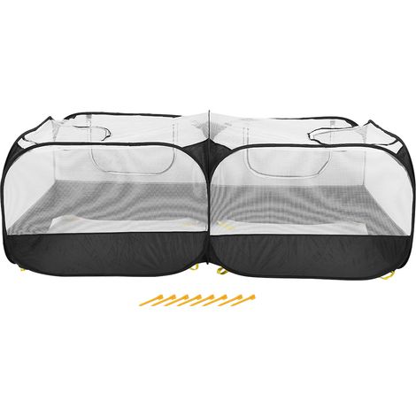 GARRYFIZH Enclos Portable pour Poules, Pliable, Pour Poules / Canards / Lapins, Noire