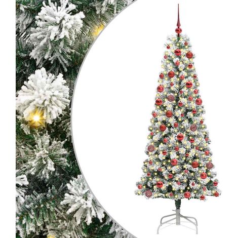 Sapin de Noël，Arbre de Noël Artificiel à Branches Articulées 180 cm CFW37913 (1/5)