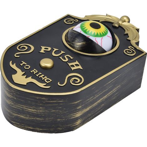 Sonneur d'Halloween Effrayant Œil Unique Lumineux, Décoration de Porte et Accessoire de Fête (1/5)