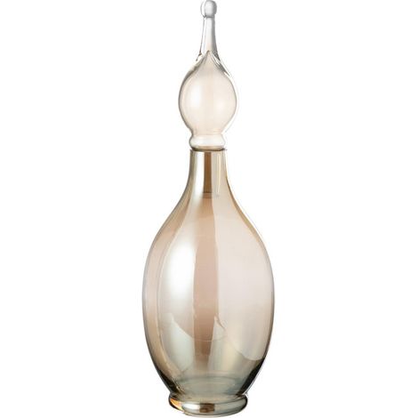 Vase Bouchon Fiole en Verre "Jo" 53cm Beige (1/3)