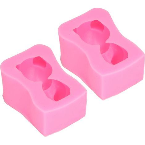 2 pièces Moule Ours Rose DIY Mignon Style Élégant Pratique Lavable pour Gâteau et Glace (1/5)