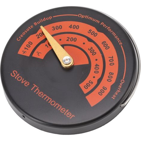 Thermomètre magnétique bimétallique à large échelle pour poêle, mesureur de température pour cheminée et conduit de cheminée domestique (1/5)