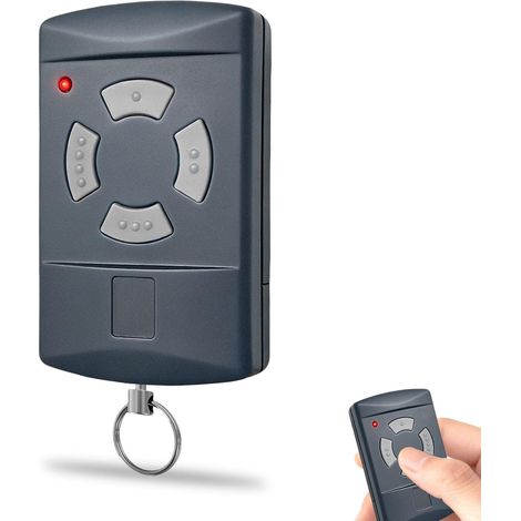 Télécommande pour ouvre-porte de garage - 40,685 MHz - Pour boutons gris - 4 canaux - Compatible avec HSM4-40, HSM2-40, HS2-40, HS4-40, HSE2-40, HSE4-40 (1/5)