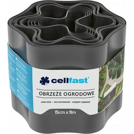 Garteneinfassung 15 cm x 9 m Graphit CellFast