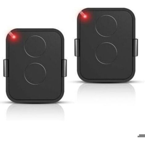 Lot de 2 Télécommande Compatible Nice Era ONE2/ON2E/ON4E/ON1E,433,92 MHz Télécommande Porte de Garage,Rolling Code,2 Canaux(Noir)