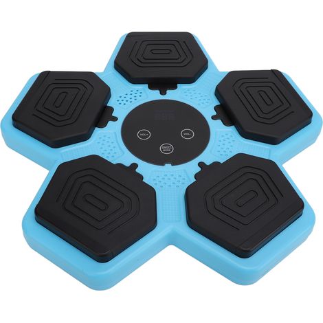Machine de boxe musicale pour enfants, Fitness interactif, cible de poinçonnage intelligente, tapis mural pour intérieur et maison, bleu (1/5)