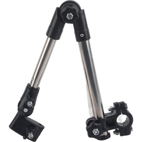 Support de Parapluie Réglable 360 pour Vélo Fauteuil Roulant Poussette Support Télescopique avec Clip Multifonctionnel en Acier (1/5)