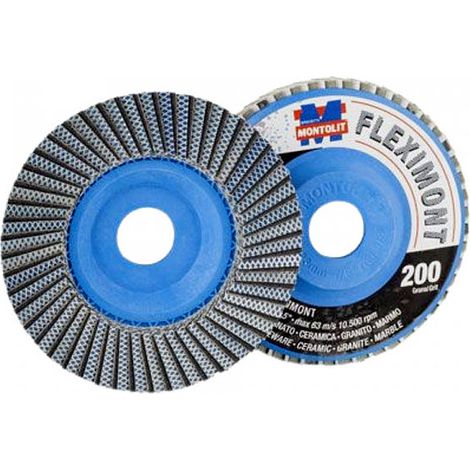 DISCO DIAMANTATO LAMELLARE GRANA 200 Ø115MM MONTOLIT FLEXIMONTGF