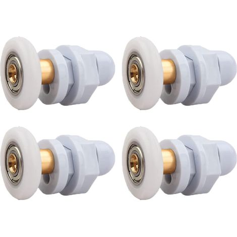 (25 mm) Duschkabinenrollen, 4 Stück Messing-Schiebetürrollen für Duschen (1/5)