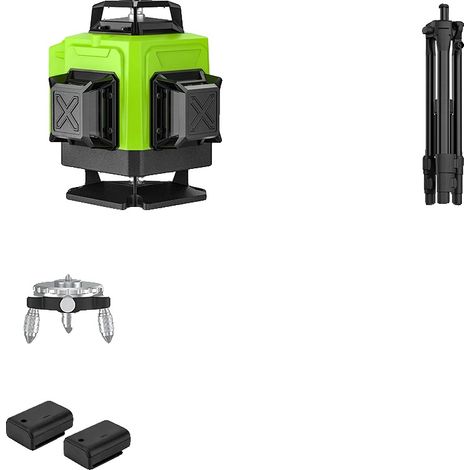 Nivel láser autonivelante, modo manual, trípode + estuche de plástico (1/2)