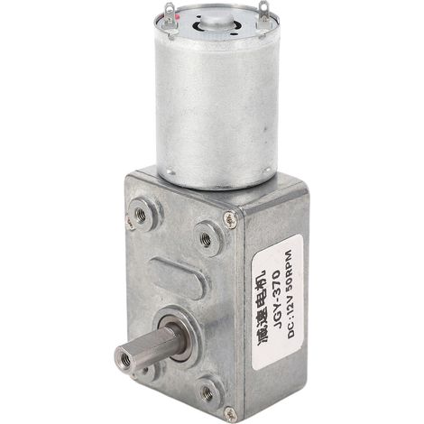 Gleichstrom-Getriebemotor mit einer Welle, Rechts-/Linkslauf, selbsthemmend, mit Sockel für Etikettendrucker und Öfen, 12 V, 50 U/min (1/5)