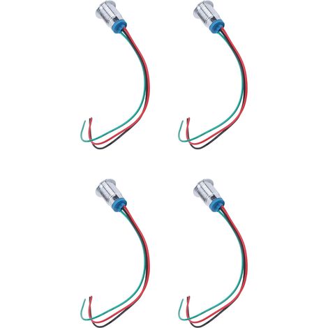 jeux de LED rondes précâblées étanches bicolores, cathode commune 12 mm 3-6 V (rouge et vert) (1/5)
