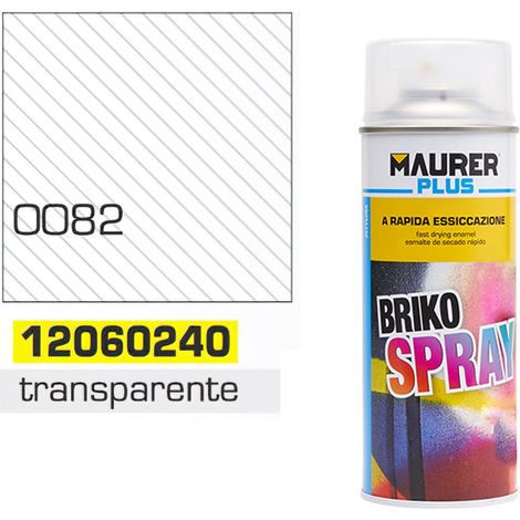 MAURER spray pintura transparente brillo 400 ml. , Spray transparente brillo.   - Capacidad: 400 ml.- Esmalte acrílico de uso profesional.- Excelentes propiedades