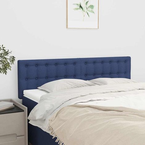 vidaXL Cabeceros tela azul 144x5x78/88 cm (1/5)