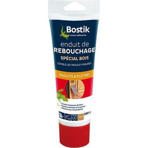 Enduit rebouchage bois pâte Bostik Prêt à l'emploi Conditionnement: 330GR