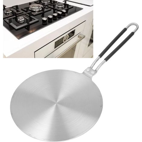 Difusor de calor de acero inoxidable – Difusor de calor para placas de gas, eléctricas y de inducción – Accesorio de cocina con asa, 19,5 cm (1/5)