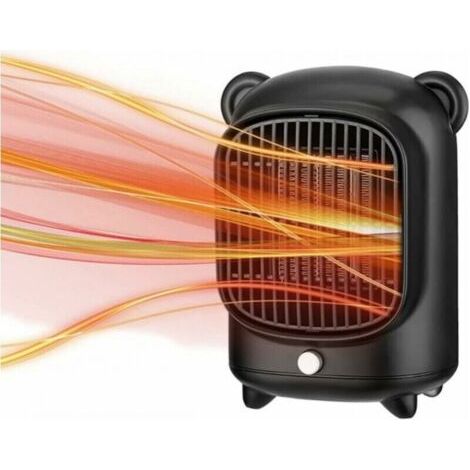 Chauffage D'appoint, Radiateurs électriques 500W, Radiateurs Soufflants en Céramique, Radiateurs Personnels avec Protection Contre La Surchauffe pour Le Bureau à Domicile,Noir (1/5)
