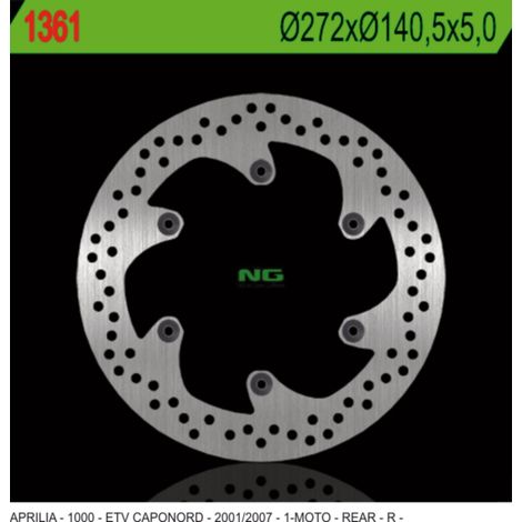 Disco de freno trasero Aprilia ETV 1000 Caponord '01-'07 ø272x140,5x5mm