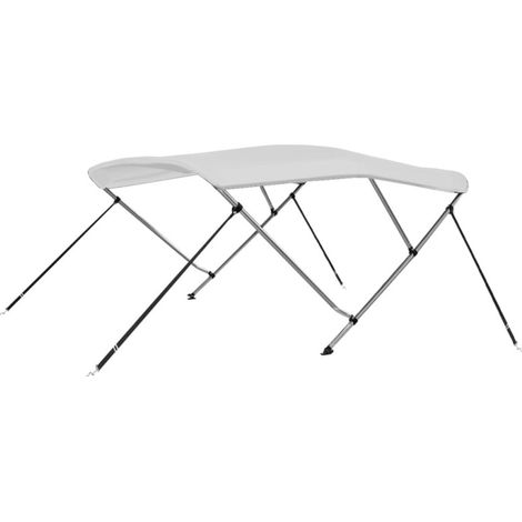 vidaXL Auvent bimini à 3 arceaux Blanc 183x196x137 cm