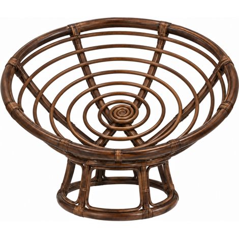 Fauteuil en rotin Papasan base osier foncé sans coussin
