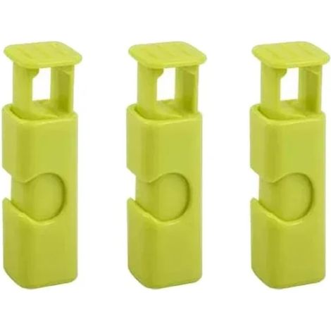 Lot de 3 pinces de fermeture à ressort — Conservation rapide et hermétique des aliments (Vert) (1/3)