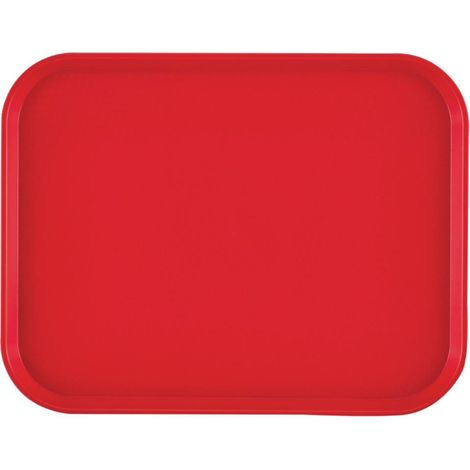 Plateau en polypropylène Fast Food rouge 410 mm - 410 x 300 x 19 mm - CAMBRO (1/5)