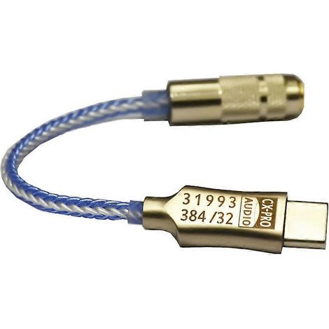 Câble de décodage audio DAC avec amplificateur de casque numérique HiFi Type-C vers 3,5 mm et puce CX31993 pour Android et Windows 10 (1/5)