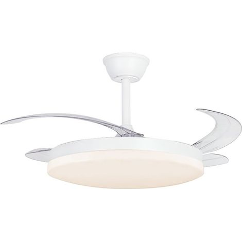 Ventilateur LED intelligent Milky L Evo 72 W 7 920 lm CCT Dim avec pales rétractables (1/5)