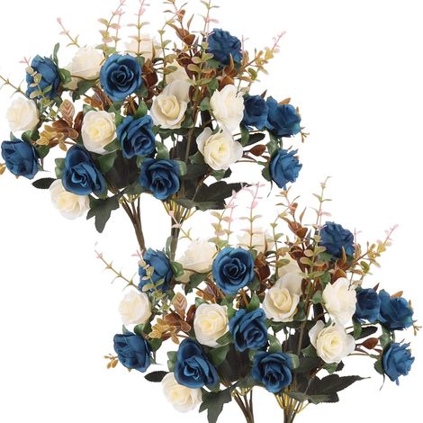 Roses Artificielles - 12 Pièces - Tige 35 cm - Diamètre Fleur 5 cm - Décoration Intérieure Bureau Mariage Fête Maison Bureau Café - Lot (1/5)